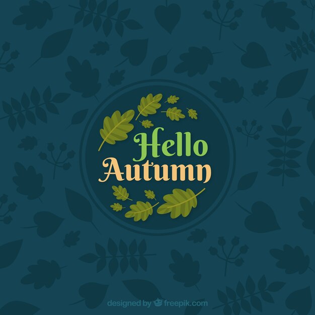 Dark background of hand drawn autumnal leaves   Vector | Free Download