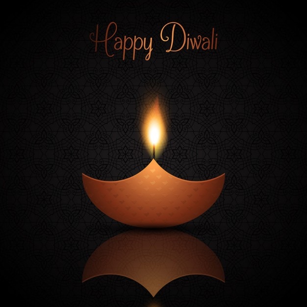Dark background with candles for diwali