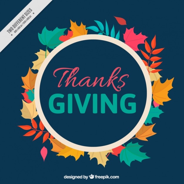 Dark blue background with leaves for\
thanksgiving day