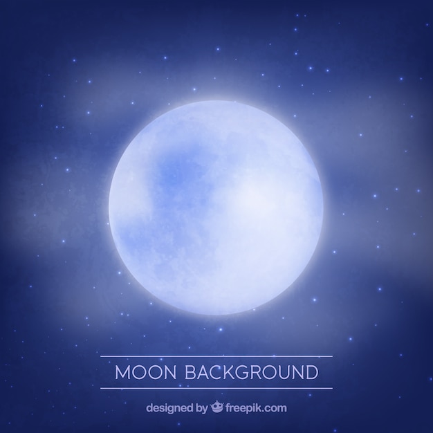 Dark blue background with shiny moon