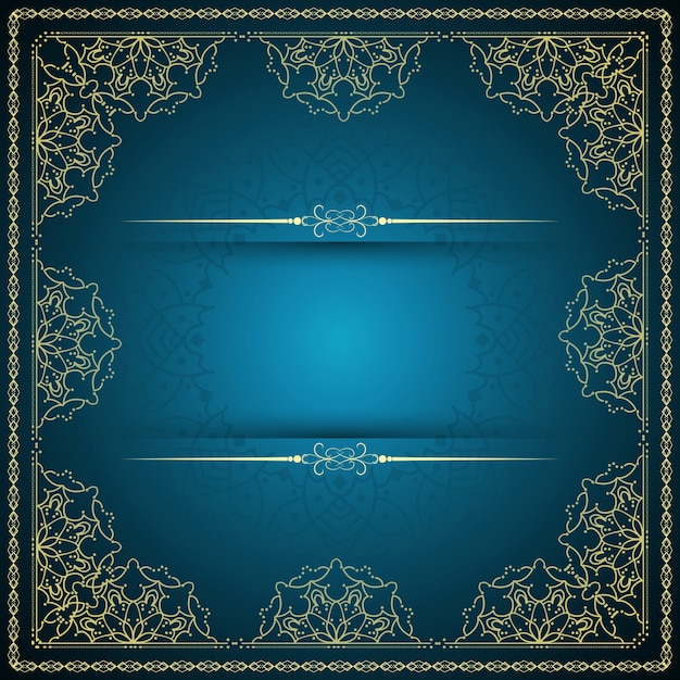 Dark blue mandala background | Premium Vector