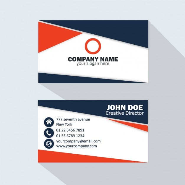 Download Free Dark Blue And Red Business Card Free Vector Use our free logo maker to create a logo and build your brand. Put your logo on business cards, promotional products, or your website for brand visibility.