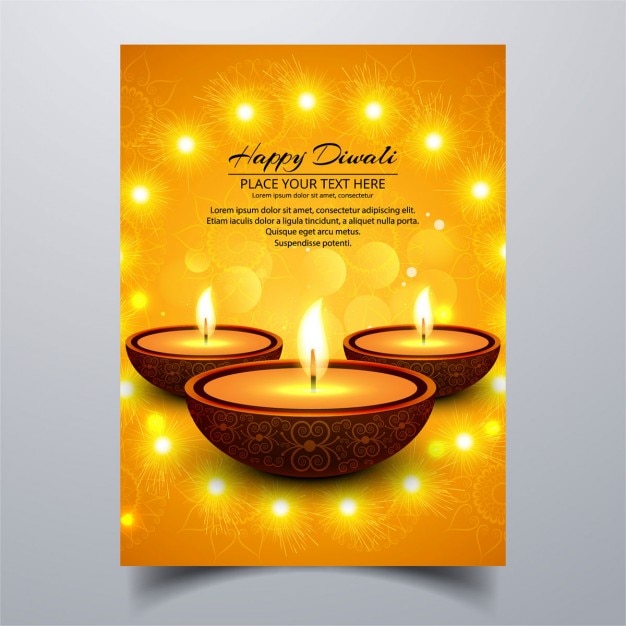 Dark booklet with lights for diwali