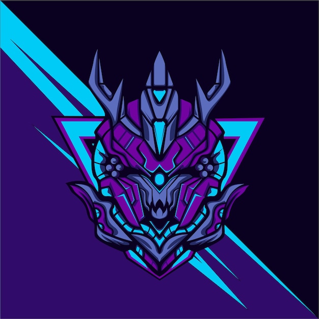 Premium Vector | Dark bot mascot for logo gaming or other