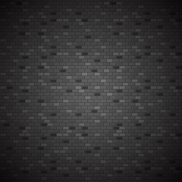 Premium Vector  Dark brick wall 