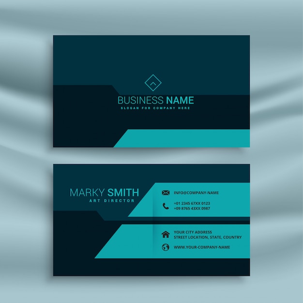 Dark business card design template