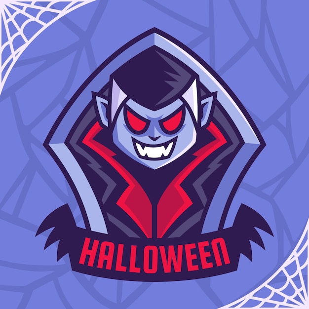 Premium Vector | Dark dracula vampire emblem logo design