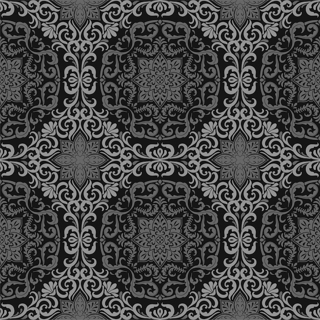 Premium Vector | Dark gray seamless pattern