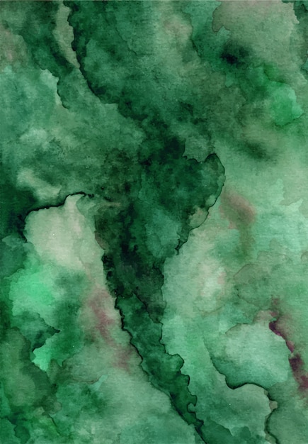 Premium Vector | Dark green abstract watercolor texture background