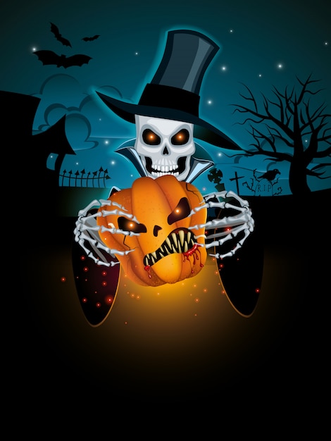 Dark halloween background Vector | Premium Download