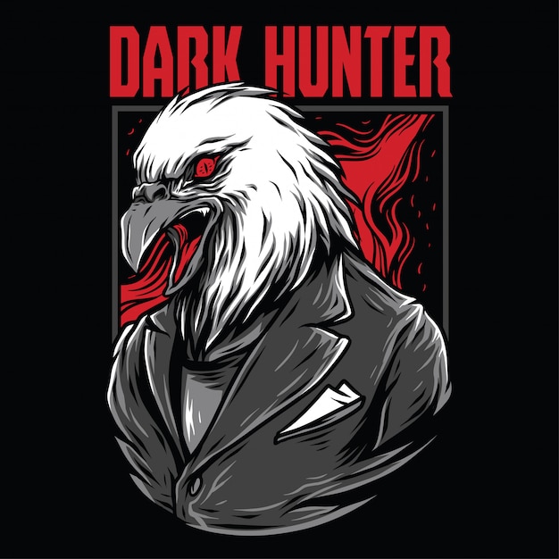 Premium Vector | Dark hunter illustration