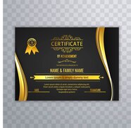 Free Vector Dark Luxury Certificate Template