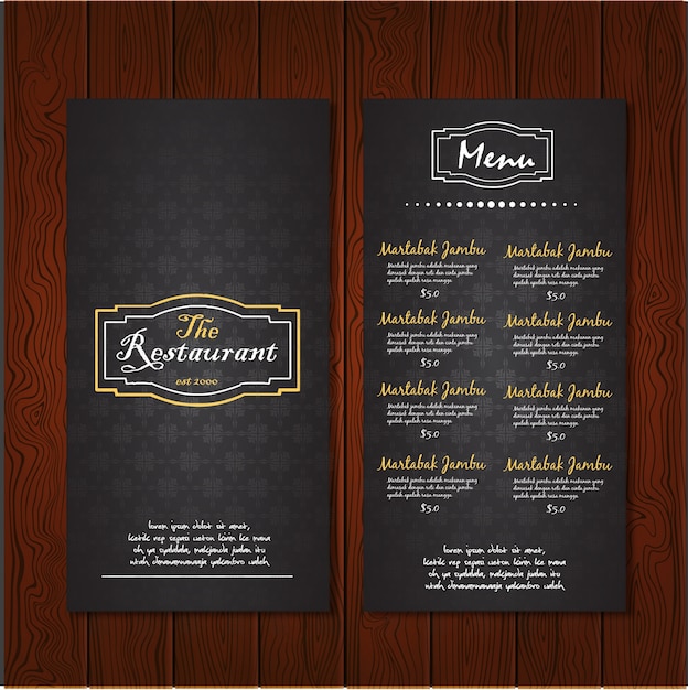 Dark restaurant menu Vector | Free Download