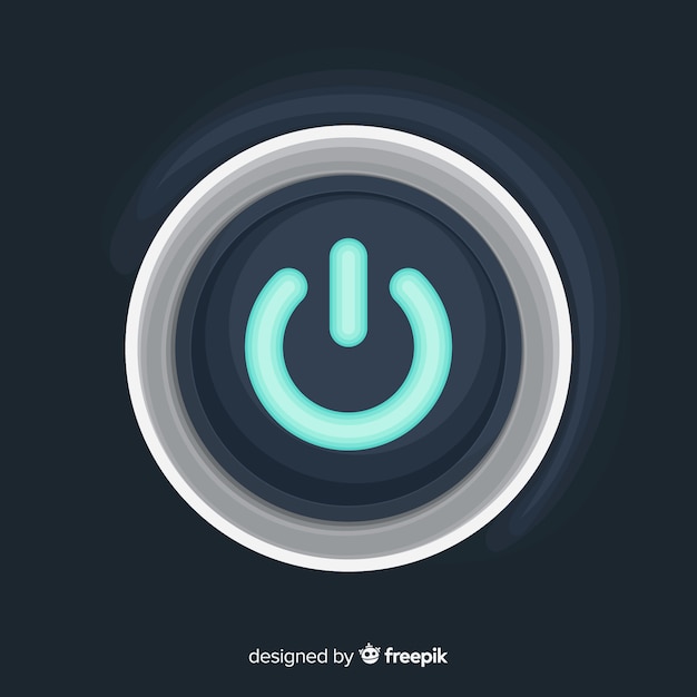 Dark start button Free Vector