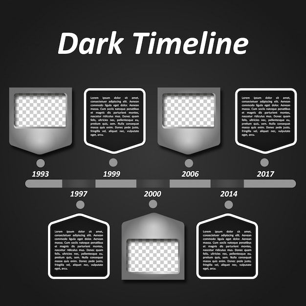 Premium Vector Dark timeline