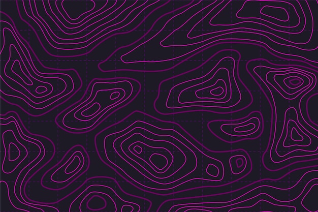 Free Vector | Dark topographic map background