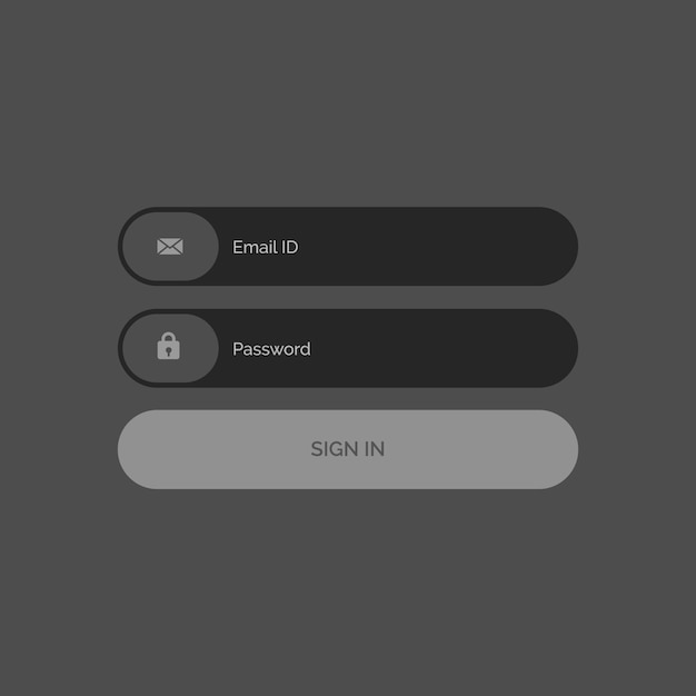 dark ui template design for login form Free Vector dark ui template design for login form Free Vector
