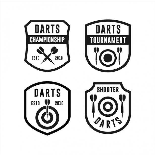 Download Premium Vector | Darts championship tournament logos ...