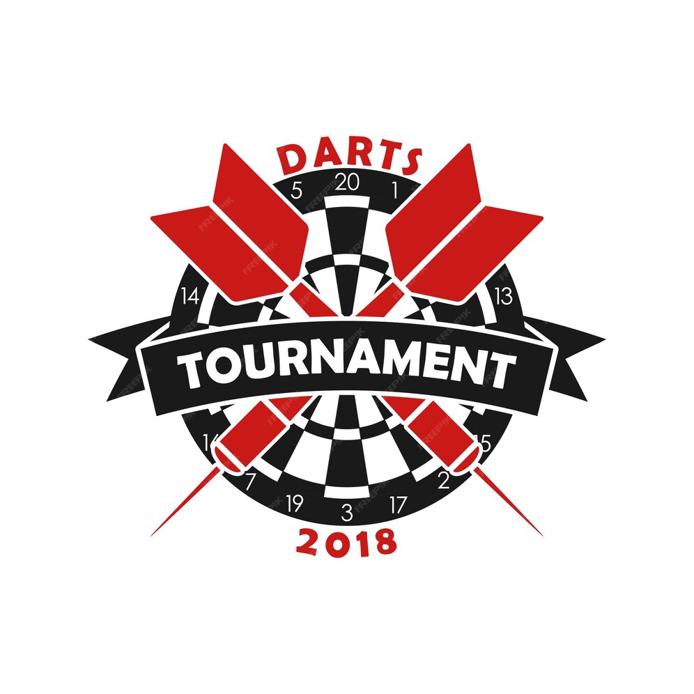 Premium Vector | Darts tournament logo template for sport championship ...