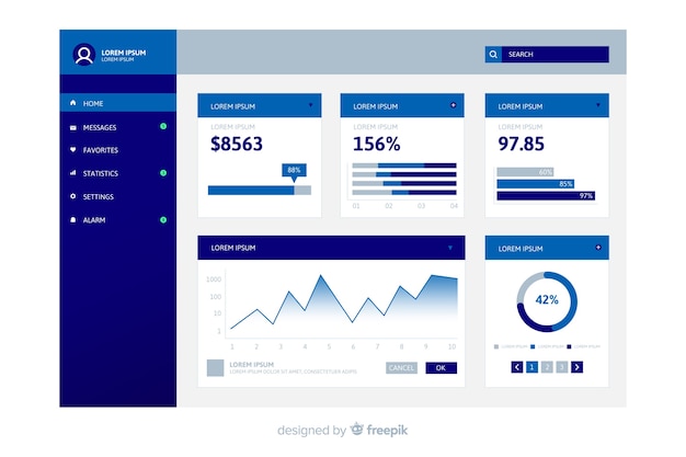 free-vector-dashboard-user-panel-template