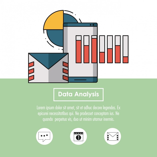 Premium Vector | Data analysis infographic concept