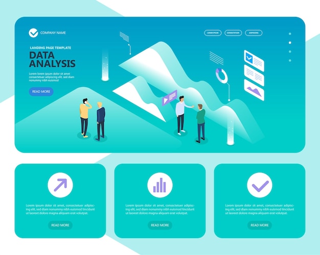 Premium Vector Data Analytics Concept Banner