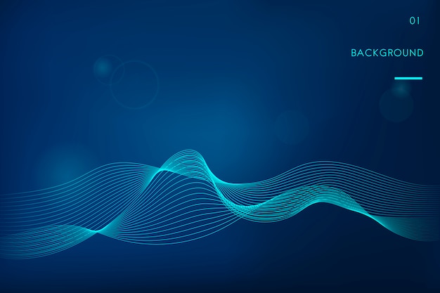 Data visualization dynamic wave pattern vector Free Vector