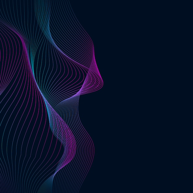Data visualization dynamic wave pattern vector Free Vector