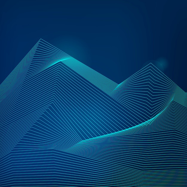 Data visualization dynamic wave pattern vector Free Vector