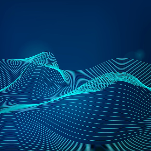 Data visualization dynamic wave pattern vector Free Vector