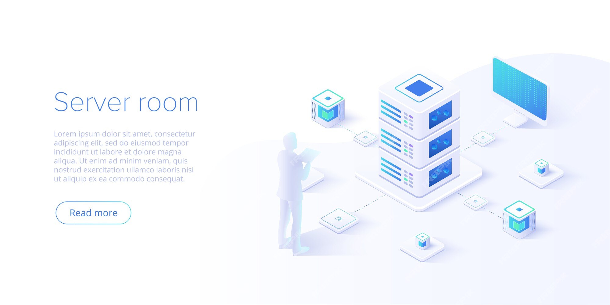 Premium Vector | Datacenter isometric illustration