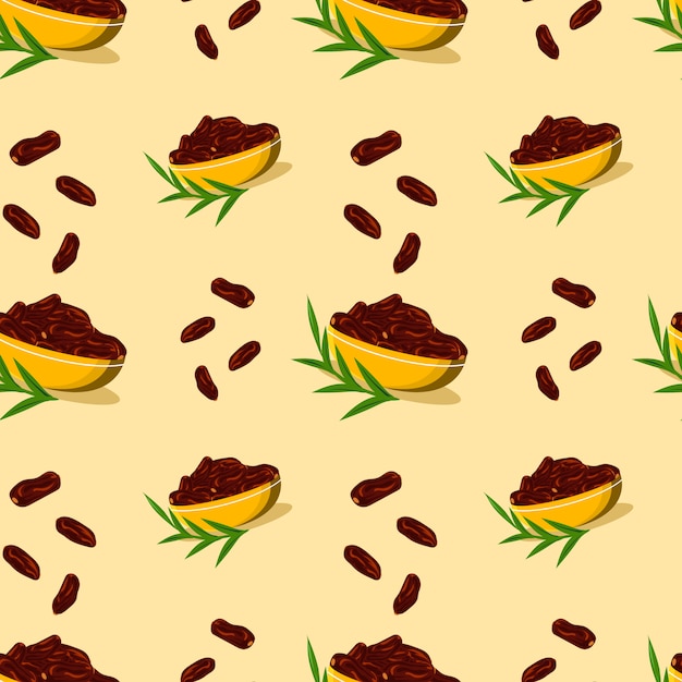 Dates pattern Premium Vector