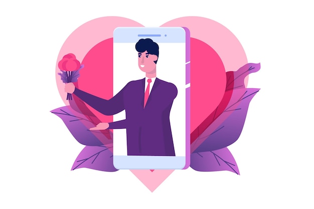 Premium Vector Dating Applications Virtual Relationships Concept 
