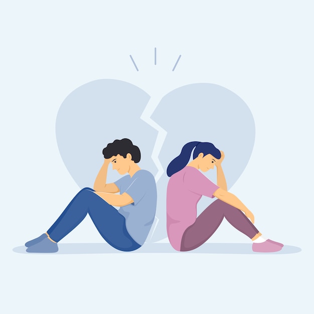 Premium Vector Dating Couple Having Conflict Flat Illustration