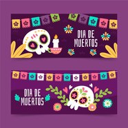 Free Vector Day Of The Dead Banner Template