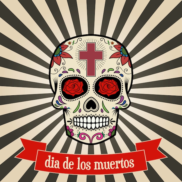 Premium Vector | Day of the dead. dia de los muertos. sugar skull on ...