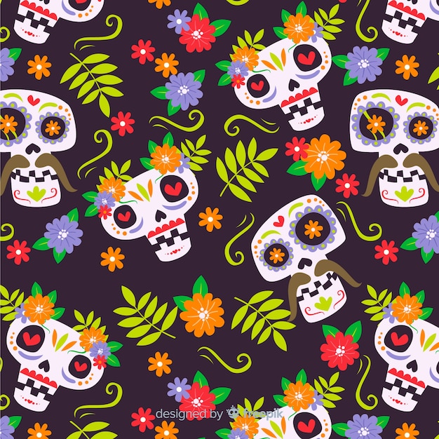 Free Vector | Day of the dead pattern