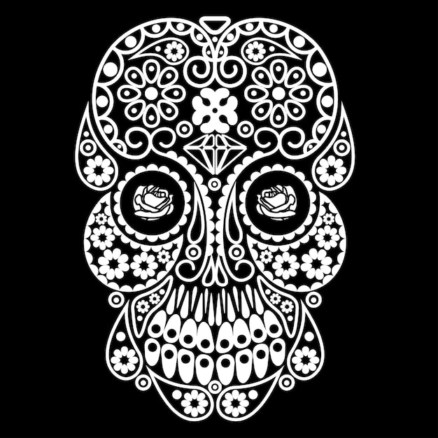 Premium Vector | Day of the dead skull dia de los muertos illustration