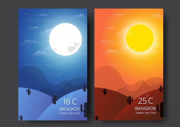 Premium Vector | Day and nature