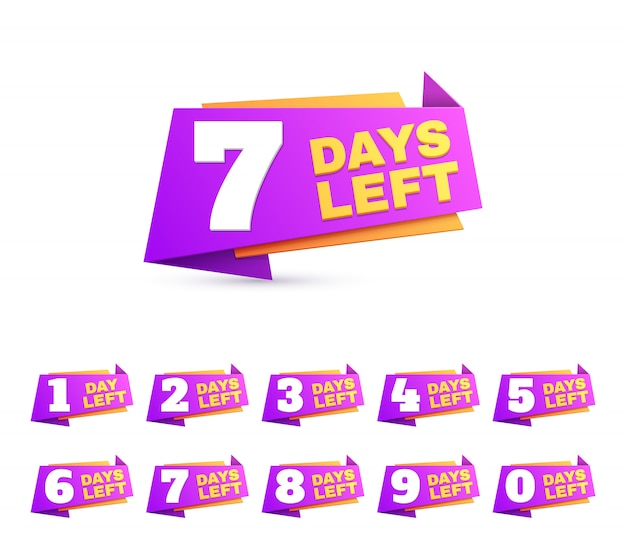 Premium Vector | Days left. countdown day to go numbers. offer sale ...