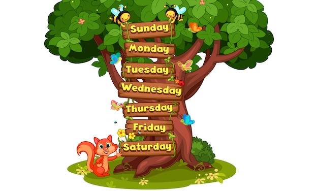 Days Of The Week Cartoon