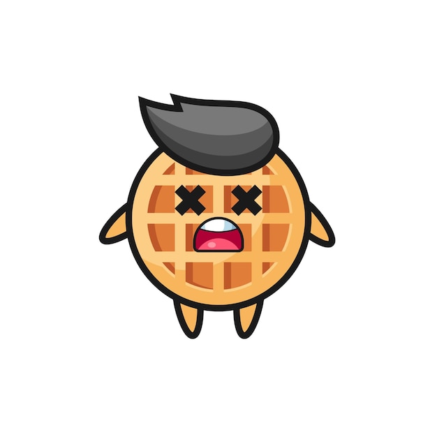 Premium Vector | The dead circle waffle mascot character , cute design