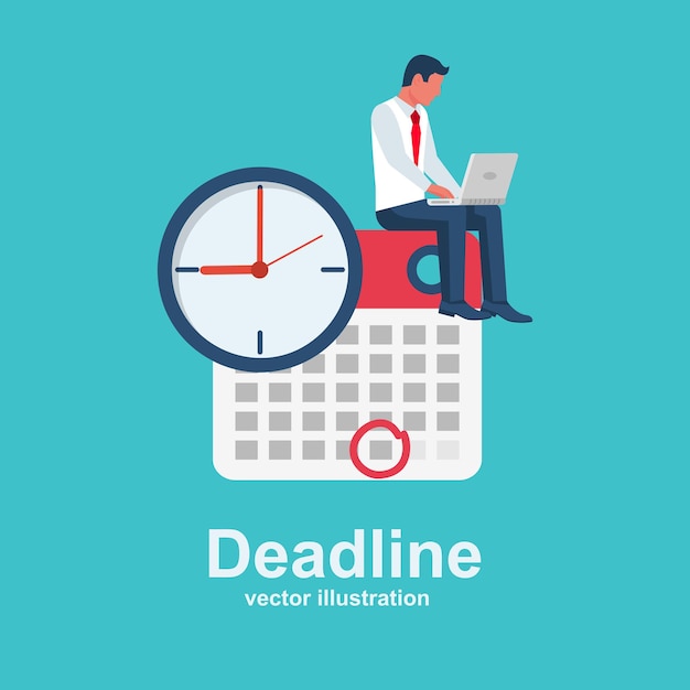 Premium Vector Deadline concept. business metaphor. business tasks