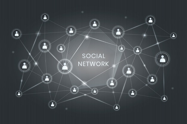 Decentralized social network Free Vector