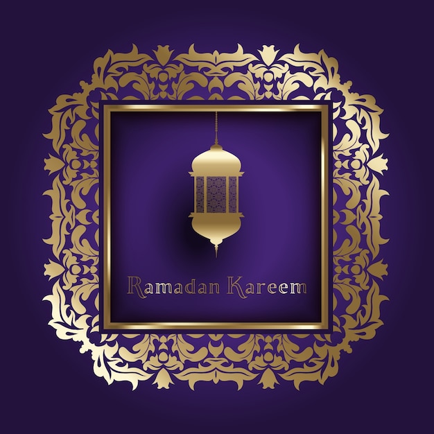 Free Vector | Decorative background for ramadan with gold frame