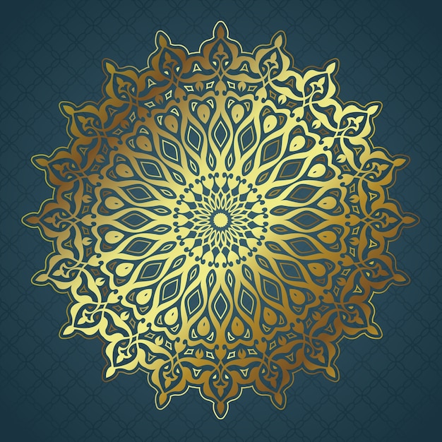 Download Decorative background with gold mandala design Vector ...