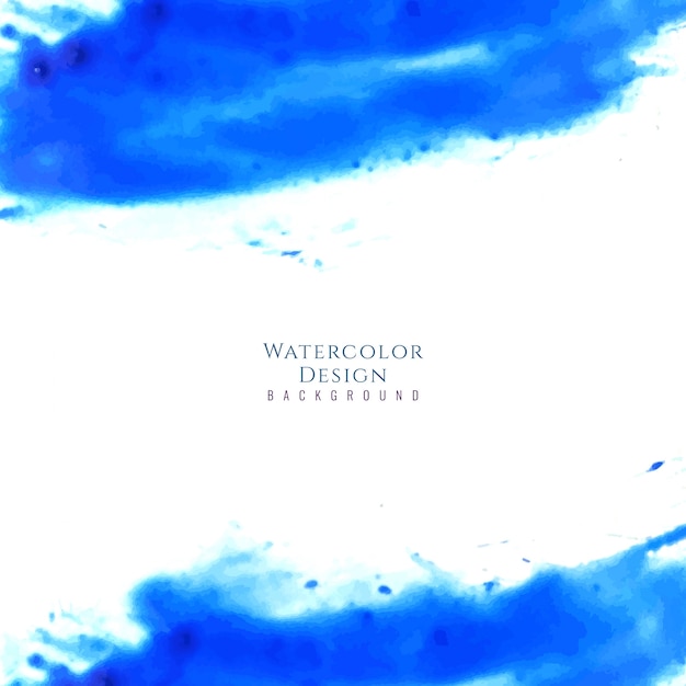 Decorative blue watercolor background Vector | Free Download