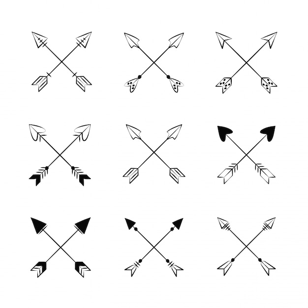 Decorative Bow Arrows Vector Premium Download