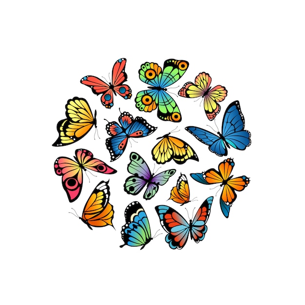 Free Free Butterfly Circle Svg 522 SVG PNG EPS DXF File