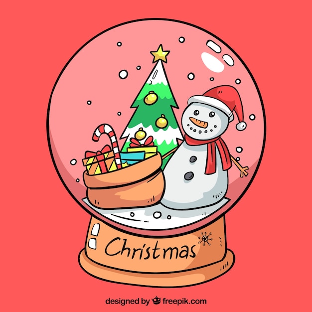 Decorative christmas snowball Vector | Free Download